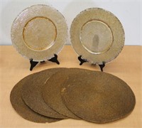 Gold Platters w/ Placemats