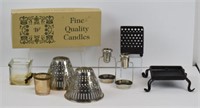 Assortment of Candle Holders and Candles