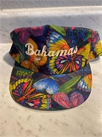 Vintage Butterfly Print Bahamas Snap Back Hat
