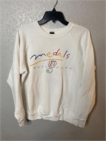 Vintage Medals Crewneck Sweatshirt White