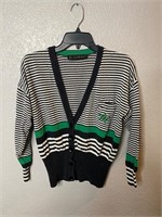 Vintage Escada Brand Striped Cardigan