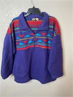 Vintage 90s Fleece Aztec Print Jacket