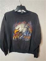 Vintage 1990 3D Emblem Eagle Crewneck Sweatshirt