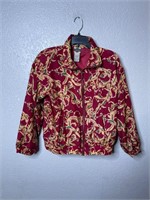Vintage Silk Filigree Print Jacket
