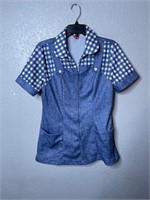 Vintage Crest Blue Plaid 1970’s Shirt
