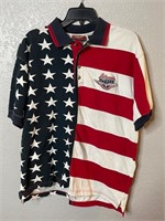Indianapolis 500 American Flag Polo Shirt