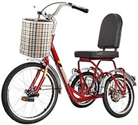 WJSWAA Three-Wheeled Bicycles for Seniors High Car