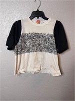 Vintage Patterned Color Block Shirt