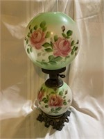ANTIQUE GONE WITH THE WIND STYLE ELE LAMP