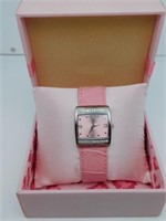 Pink Mary Kay Watch With Leather Band