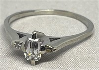 14KT WHITE GOLD .58CTS DIAMOND RING