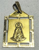 A LARGE 14KT YELLOW GOLD PENDANT 5.50 GRS