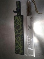 19 1/4" Machete with Sheath and Corded Handle