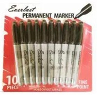 4 Packages of Permanent Marker 10ct each, Black