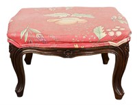 Rococo Revival Style Carved Wood Footstool