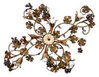 Rococo Style Polychrome Tole Sconce