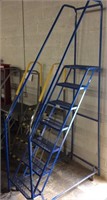 7 Step Rolling Warehouse Ladder