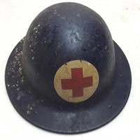 WW2 B.F. MCDONALD STEEL RED CROSS HELMET