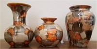 3 Nice Vases 7 1/4" to 5" Tall