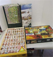 Lot of 4 Large Puzzles - Heye & Platnik