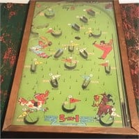 'BIG 5' PUSH M UP PINBALL GAME VINTAGE