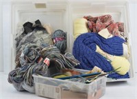 3 Totes of Yarn & Knitting Goodies