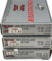 SR) Winchester 20 gauge rifled slugs hollow