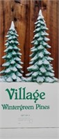 Department 56 Village Set of 2 Wintergreen Pines