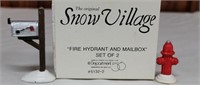 Department 56 Snow Village Fire Hydrant & Mailbox