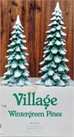 Department 56 Village Set of 2 Wintergreen Pines