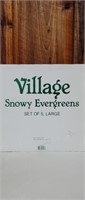 Department 56 Village Set of 5 Snowy Evergreens