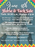 June 4th Horse & Tack Sale