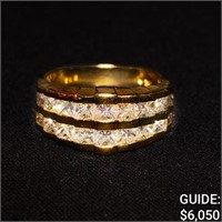 4.5dwt, 14kt Yellow-Gold Ring /w Stylized Diamond