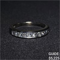 2.1dwt, 14kt White-Gold Ring /w Partial Diamond