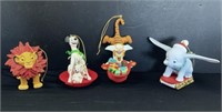 Set of 4 collectible Disney Christmas ornaments in