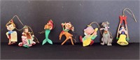 Set of 7 collectible Disney Christmas ornaments in