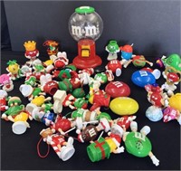 Large lot of assorted vintage M&Ms candy toppers a