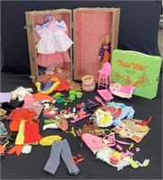 Large lot of assorted vintage doll clothing and ac