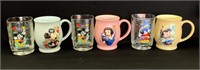 Two sets of drinkware including a set of Mickey Mo