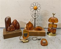Collection of Amber Desk Pieces