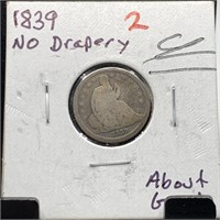 1839 SEATED LIBERTY SILVER DIME