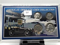 AMERICAS OBSOLETE COIN COLLECTION SILVER WASH .25+