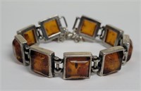 .925 Amber Bracelet 25 TGW 6"