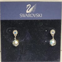 Swarovski 14K Gold Post Drop Earrings