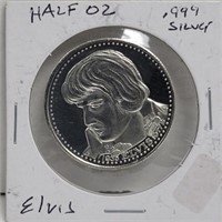 Elvis 10 Year Tribute Coin 1977-1987 One Half