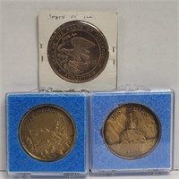 Lot of 3 Commemorative Medals