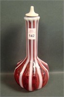 LG Wright Cran. Opal Mellon Stripe Barber Bottle