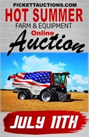 JULY HOT SUMMER FARM & HEAVY EQUIPMENT AUCTION