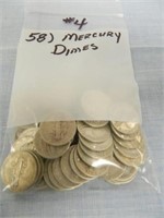 (58) Mercury Dimes