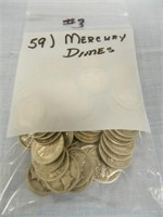 (59) Mercury Dimes